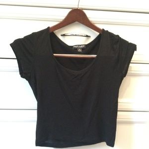 About A  Girl Black Crop Top